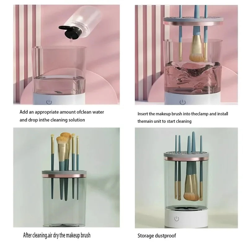 USB Rechargeable Electric Makeup Brush Cleaner - Quick, Portable & Efficient Brush Cleaning Solution