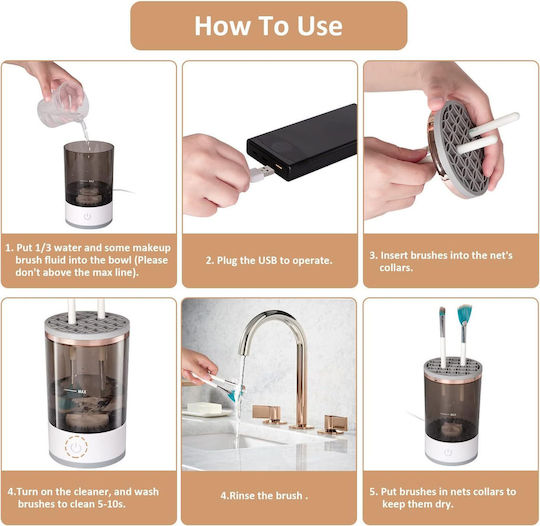 Quick Clean : Portable Electric USB Makeup Brush Cleaner